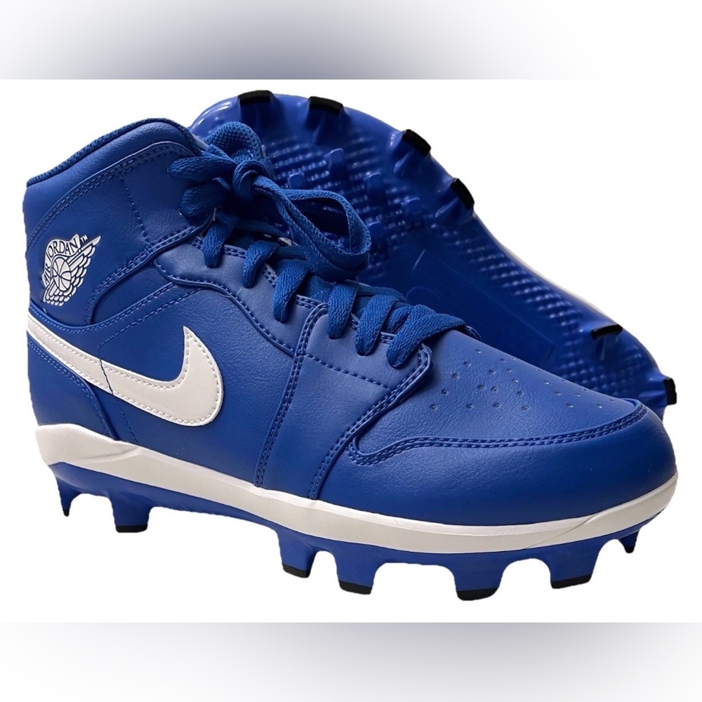 *NEW* Men's Size 16 Nike Air Jordan 1 Retro MCS Baseball Cleats Game Royal Blue